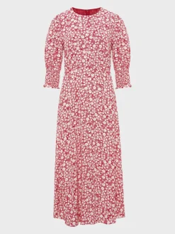Discount Hobbs Primrose Dress Pink Buttrcream