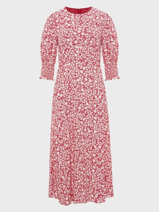 Discount Hobbs Primrose Dress Pink Buttrcream