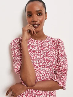 Discount Hobbs Primrose Dress Pink Buttrcream