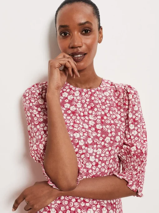 Discount Hobbs Primrose Dress Pink Buttrcream