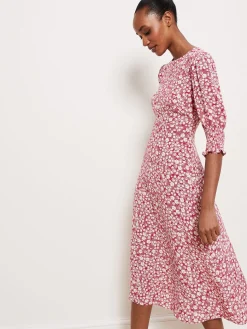 Discount Hobbs Primrose Dress Pink Buttrcream