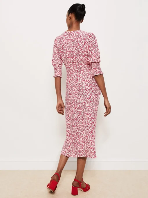 Discount Hobbs Primrose Dress Pink Buttrcream