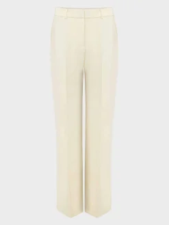 Shop Hobbs Rachael Wide Trousers Pale Yellow