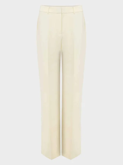 Shop Hobbs Rachael Wide Trousers Pale Yellow