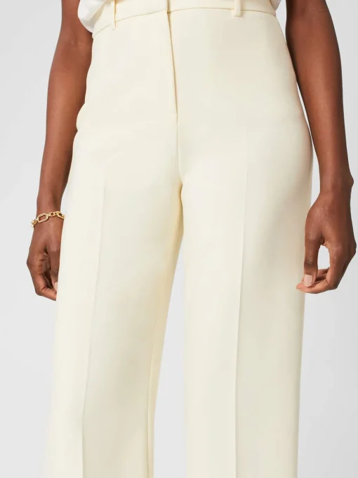 Shop Hobbs Rachael Wide Trousers Pale Yellow