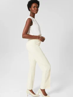 Shop Hobbs Rachael Wide Trousers Pale Yellow