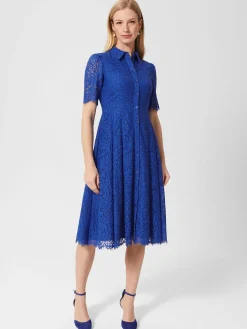 Fashion Hobbs Rebecca Lace Dress Cobalt Blue