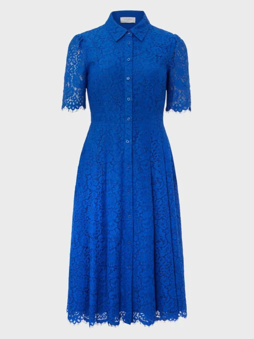 Fashion Hobbs Rebecca Lace Dress Cobalt Blue