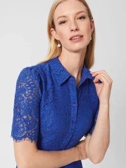 Fashion Hobbs Rebecca Lace Dress Cobalt Blue