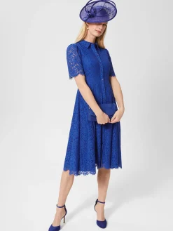 Fashion Hobbs Rebecca Lace Dress Cobalt Blue