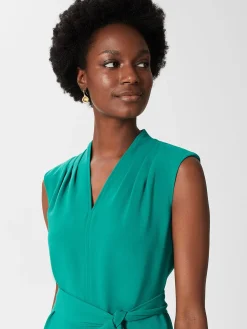 Best Sale Hobbs Reese Belted Dress Ocean Green