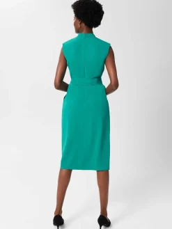 Best Sale Hobbs Reese Belted Dress Ocean Green
