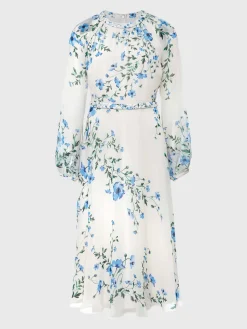 Discount Hobbs Renee Silk Floral Dress Cream Multi