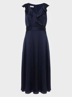 Cheap Hobbs Romina Fit And Flare Dress Navy