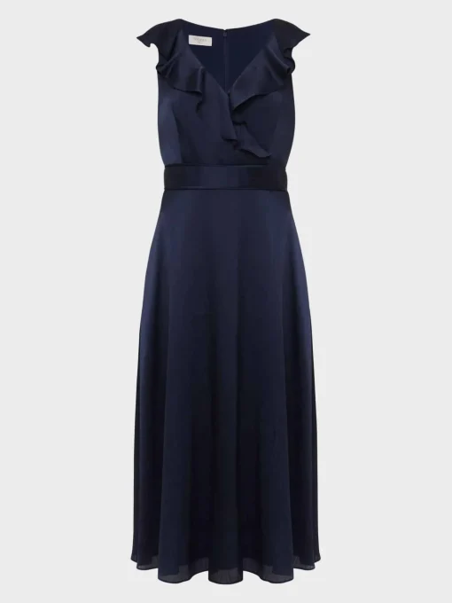 Cheap Hobbs Romina Fit And Flare Dress Navy