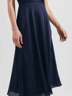 Cheap Hobbs Romina Fit And Flare Dress Navy