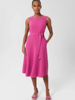 Outlet Hobbs Rory Dress Fuchsia Pink