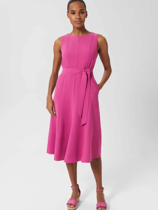 Outlet Hobbs Rory Dress Fuchsia Pink