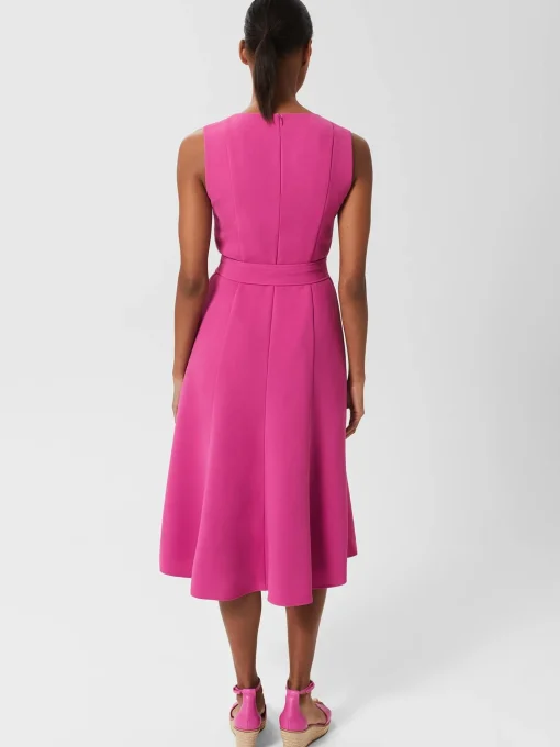Outlet Hobbs Rory Dress Fuchsia Pink