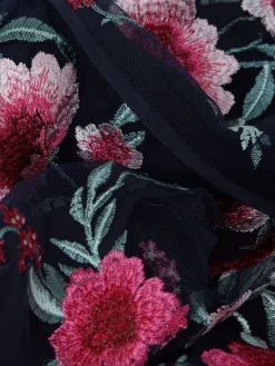Outlet Hobbs Rosella Embroidered Floral Dress Navy Pink Multi