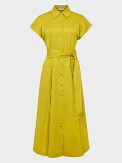 Discount Hobbs Roxie Shirt Dress Light Olive