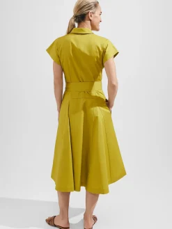 Discount Hobbs Roxie Shirt Dress Light Olive