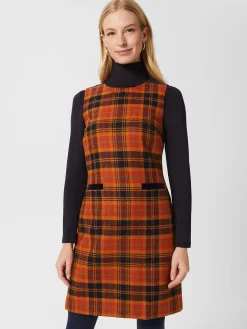 Cheap Hobbs Ruthie Wool Dress Orange Navy