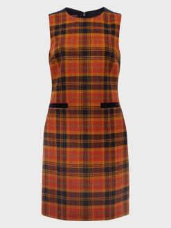 Cheap Hobbs Ruthie Wool Dress Orange Navy