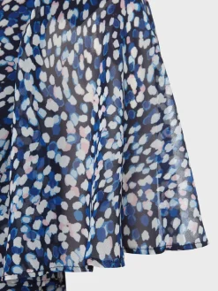 Outlet Hobbs Sadie Printed A Line Dress Navy Multi