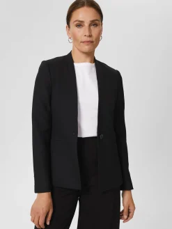 Shop Hobbs Safia Wool Blend Jacket Black
