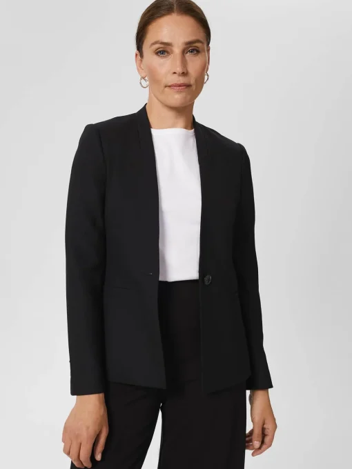 Shop Hobbs Safia Wool Blend Jacket Black