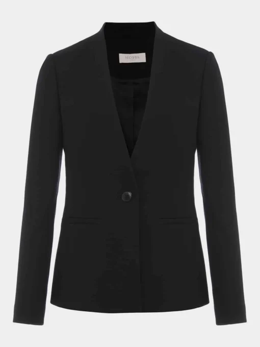 Shop Hobbs Safia Wool Blend Jacket Black