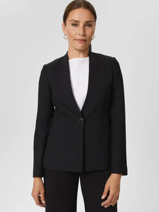 Shop Hobbs Safia Wool Blend Jacket Black