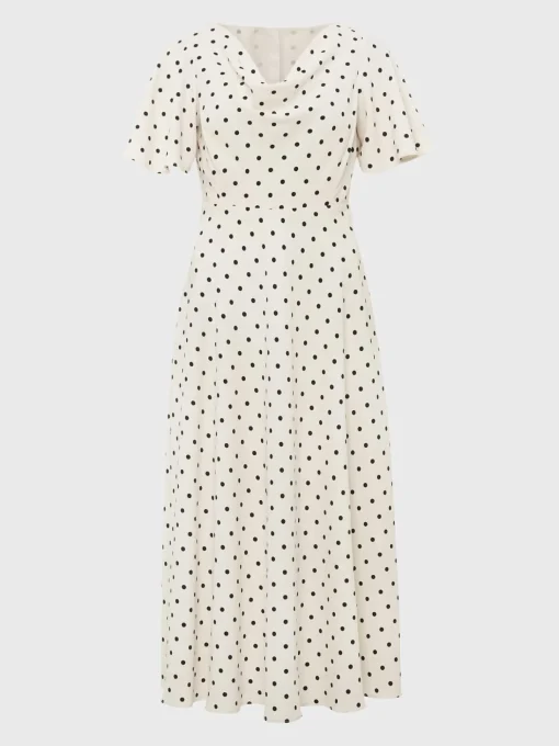 Outlet Hobbs Sandon Dress Ivory Black