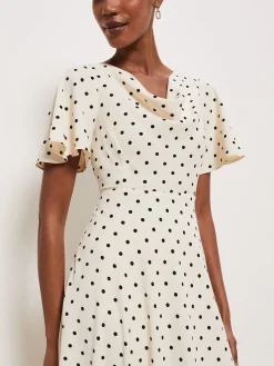 Outlet Hobbs Sandon Dress Ivory Black