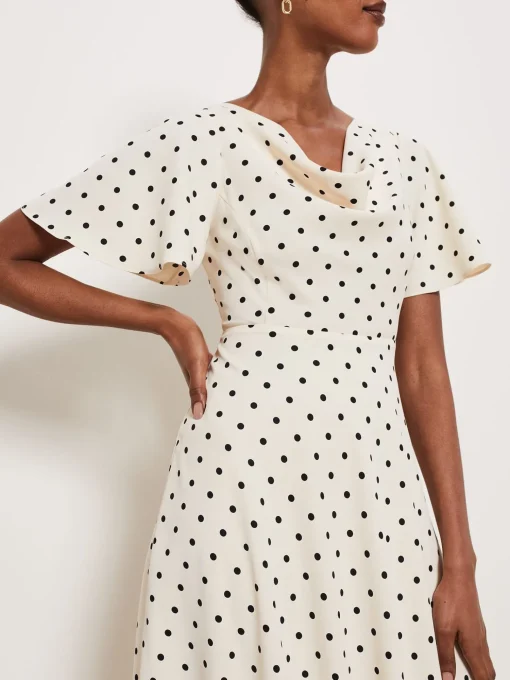 Outlet Hobbs Sandon Dress Ivory Black