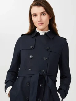 Shop Hobbs Saskia Water Resistant Trench Coat Navy