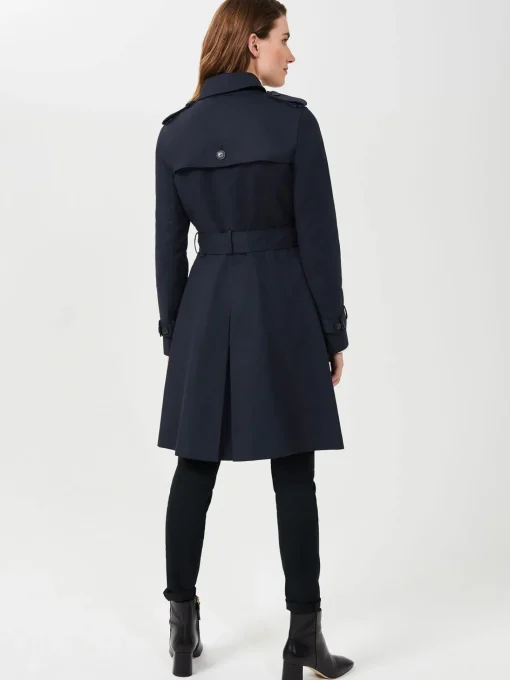 Shop Hobbs Saskia Water Resistant Trench Coat Navy