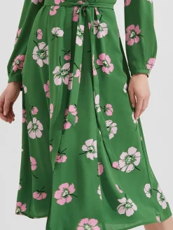 Fashion Hobbs Savannah Shirt Dress Pea Green Multi