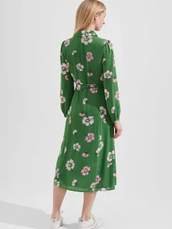 Fashion Hobbs Savannah Shirt Dress Pea Green Multi
