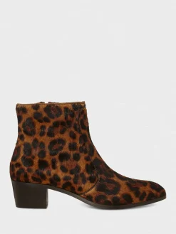 New Hobbs Shona Ankle Boot Tan Leopard