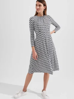 Cheap Hobbs Sian Jersey Dress Navy Stone Blue