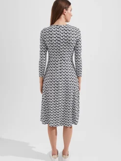 Cheap Hobbs Sian Jersey Dress Navy Stone Blue