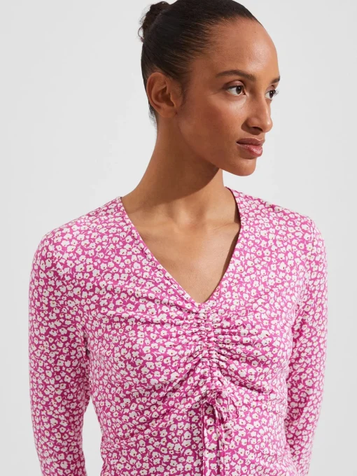 Fashion Hobbs Simmy Printed Top Pink Ivory