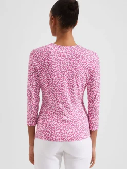 Fashion Hobbs Simmy Printed Top Pink Ivory