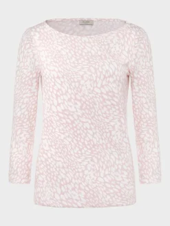 Sale Hobbs Sonya Printed Top Pink Ivory