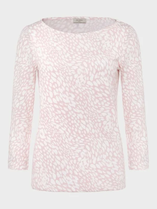 Sale Hobbs Sonya Printed Top Pink Ivory
