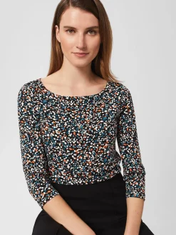 Sale Hobbs Sonya Printed Top Navy Multi