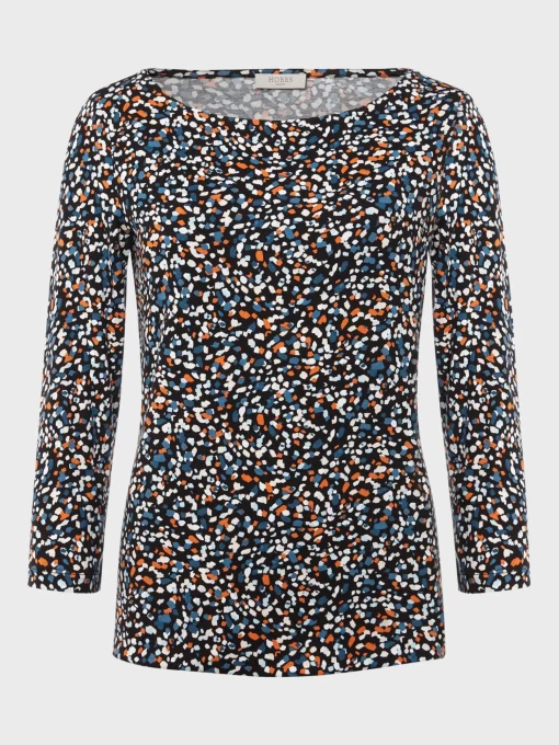Sale Hobbs Sonya Printed Top Navy Multi