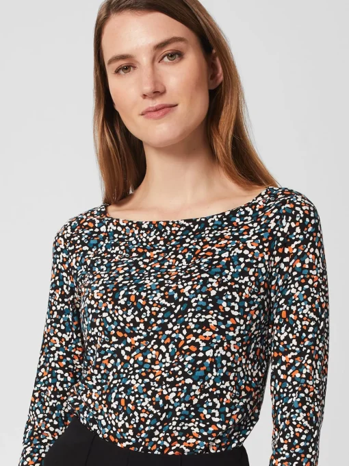 Sale Hobbs Sonya Printed Top Navy Multi